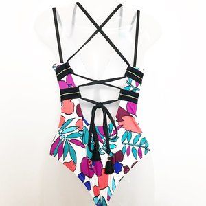 Cole of California Graphic Flower One-Piece